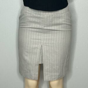 Designer work Kate Spade Saturday Gray Pencil Skirt Linen Blend Women’s Size 4